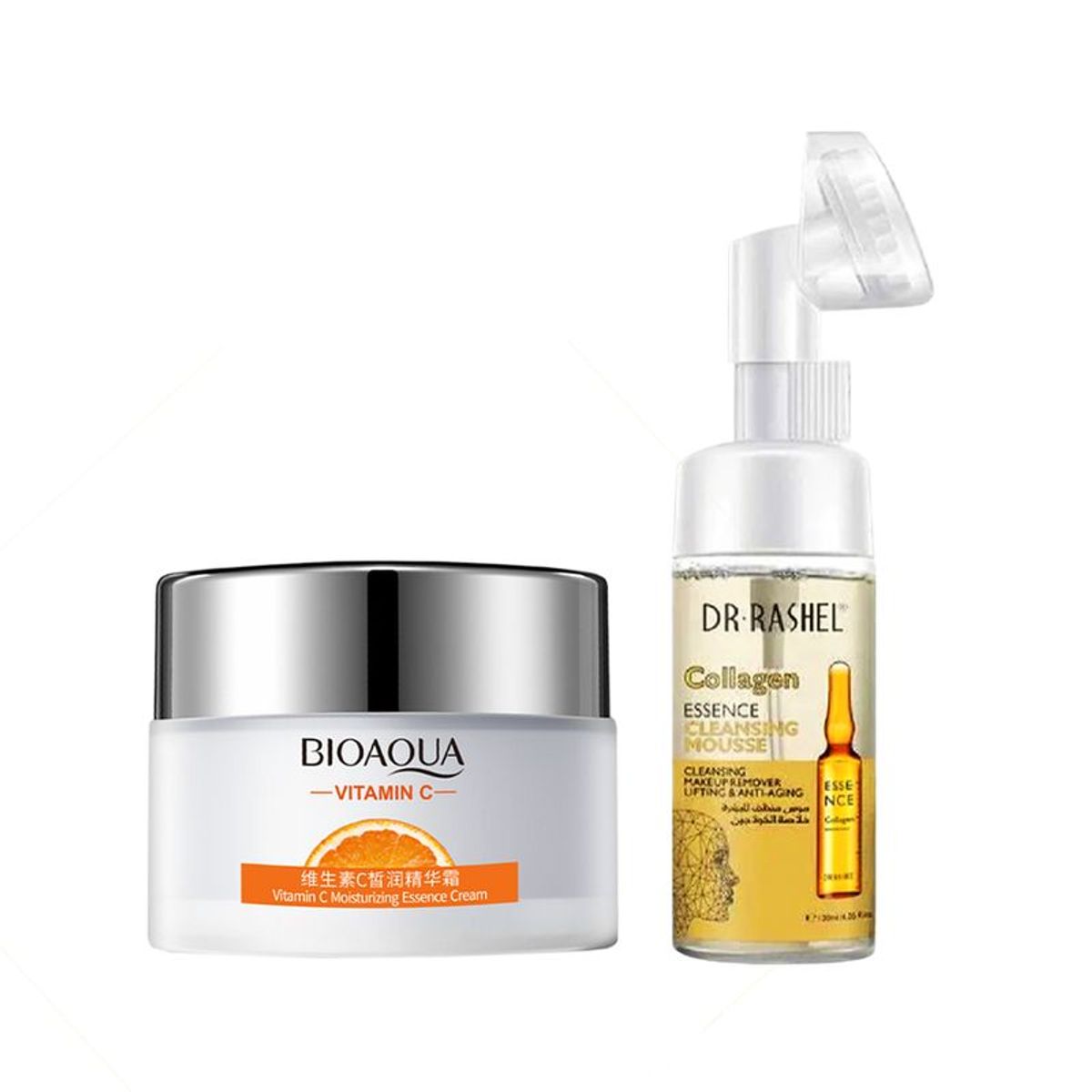 BIOAQUA - Crema Facial Hidratante Vitamina C + Limpiador Facial Colágeno