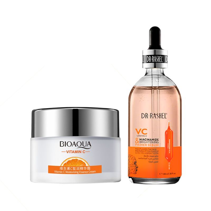 BIOAQUA - Crema Facial Hidratante Vitamina C + Serum Facial Vitamina C