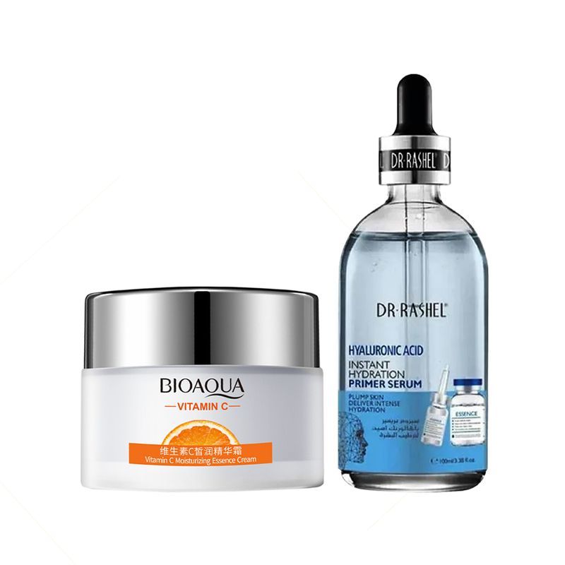 BIOAQUA - Crema Facial Hidratante Vitamina C + Serum Acido Hialurónico