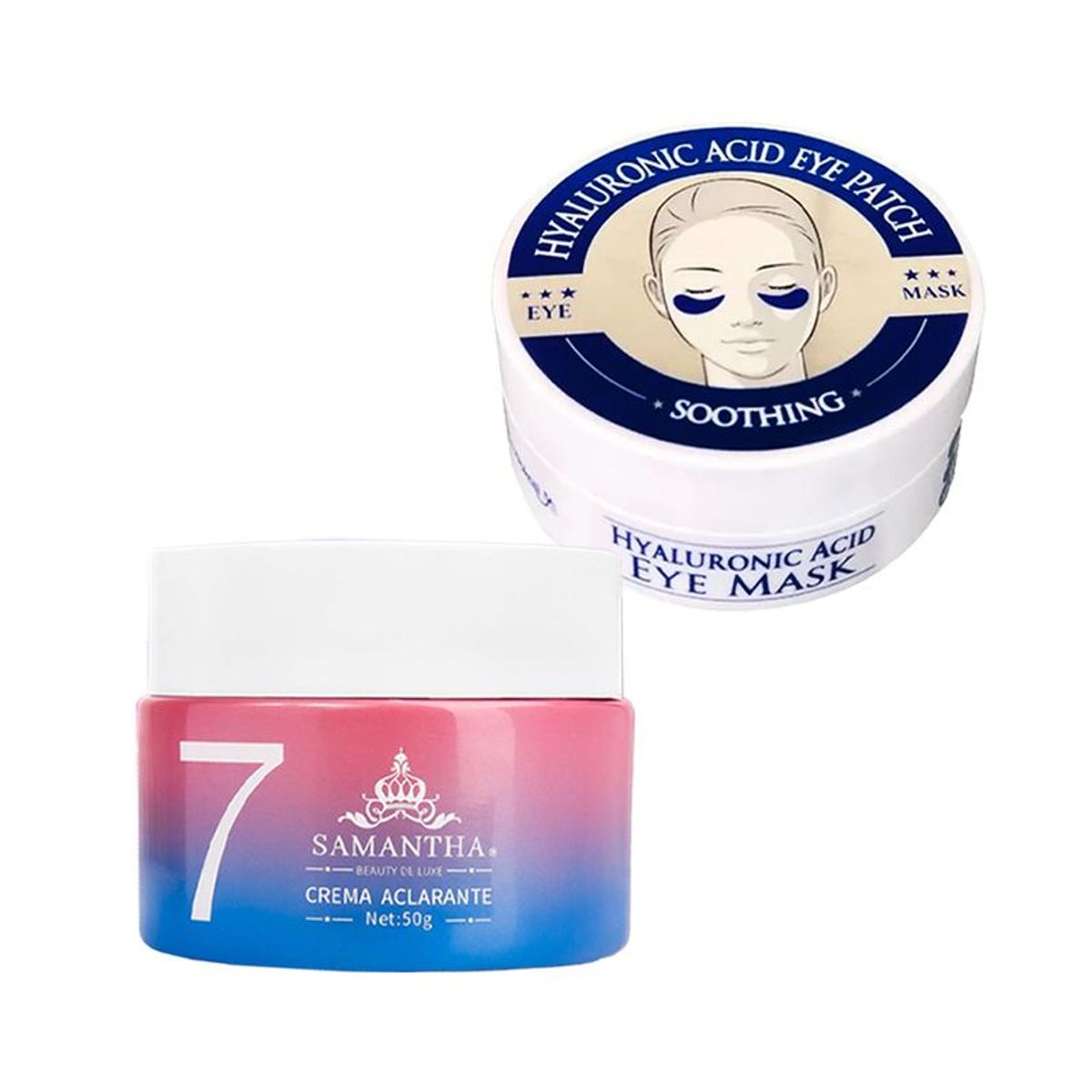 GENERICO - Crema Aclarante Facial + Parches de Ojos Ácido Hialurónico