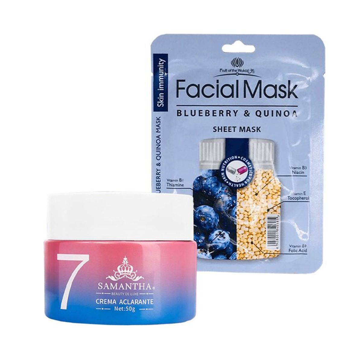 GENERICO - Crema Aclarante Facial + Máscara Facial de Arandano y Quinoa