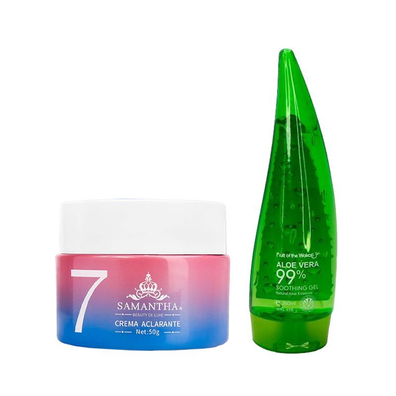 GENERICO - Crema Aclarante Facial + Gel Calmante Corporal 99% Aloe Vera