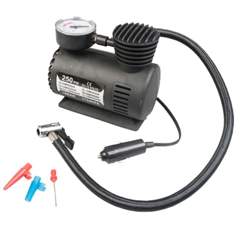 GENERICO - Mini Compresor 250 Psi Inflador Auto Moto Bici Inflable