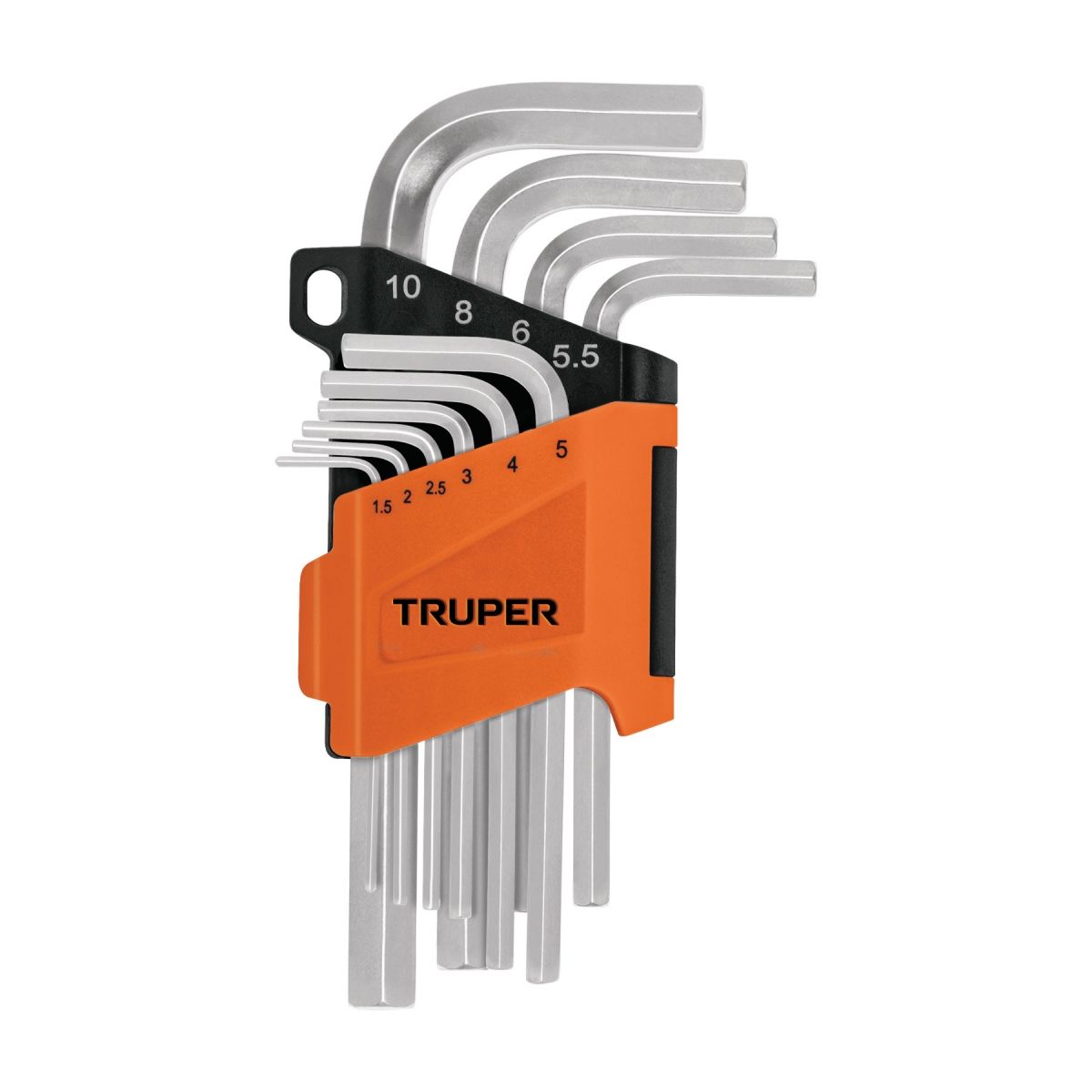TRUPER - Juego 10 Llaves Allen MM Hexagonal con Organizador TRUPER