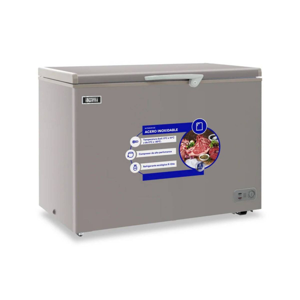 ILUMI - Congeladora Ilumi TFI-3400DG 340 Litros Gris