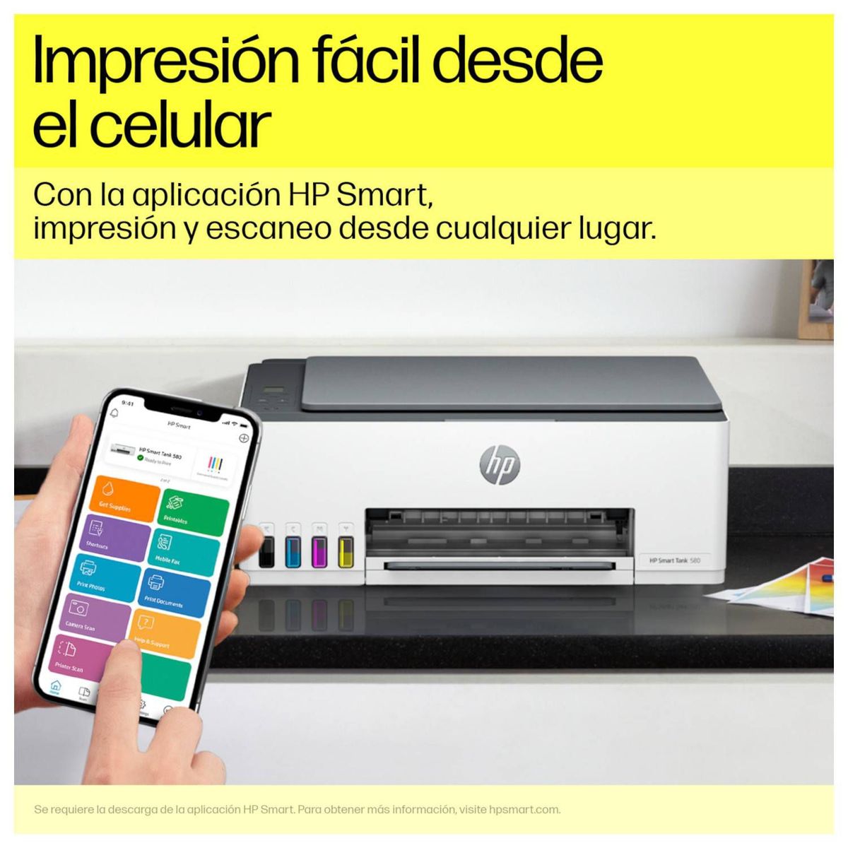 HP - Impresora HP Smart Tank 580