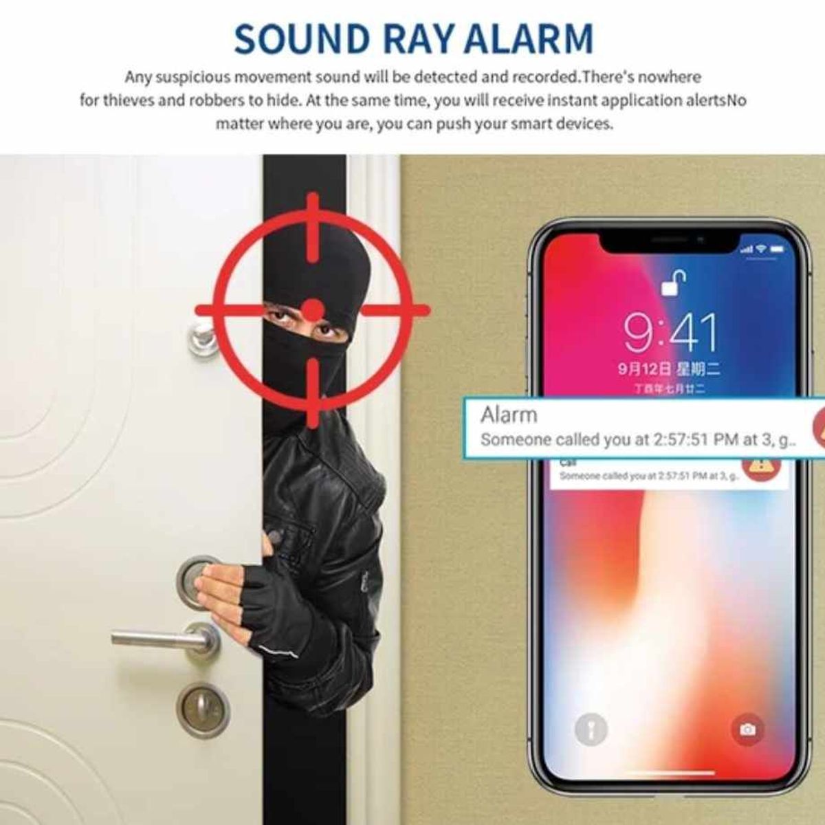 GENERICO - Camara Seguridad IP Full HD Exterior WiFi Sensor Movimiento Model-02