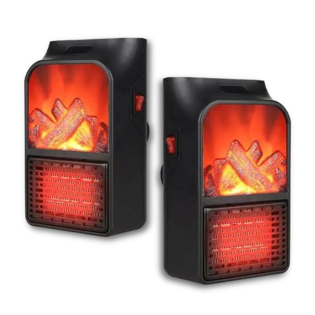 IMPORTADO MC - 2 Mini Calefactor Chimenea 1000W Eléctrico Portátil