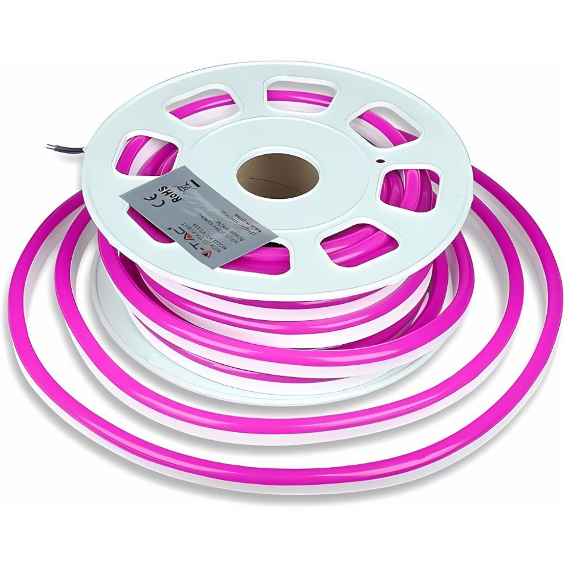 GENERICO - Cinta Led Neon Flexible Pink Rosa Rollo de  50 metros 12v