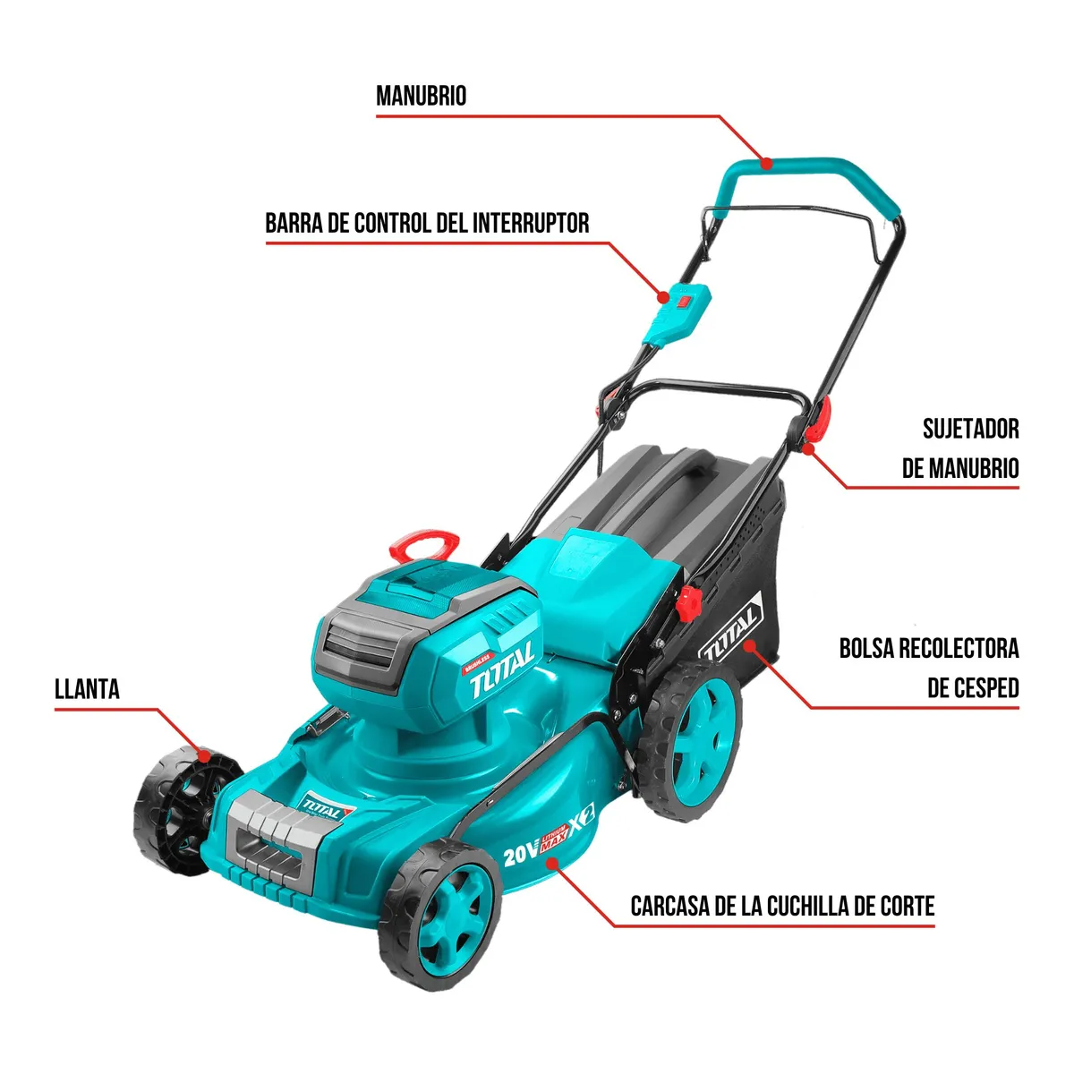 TOTAL TOOLS - Cortador de grass césped 18 inalámbrico Total