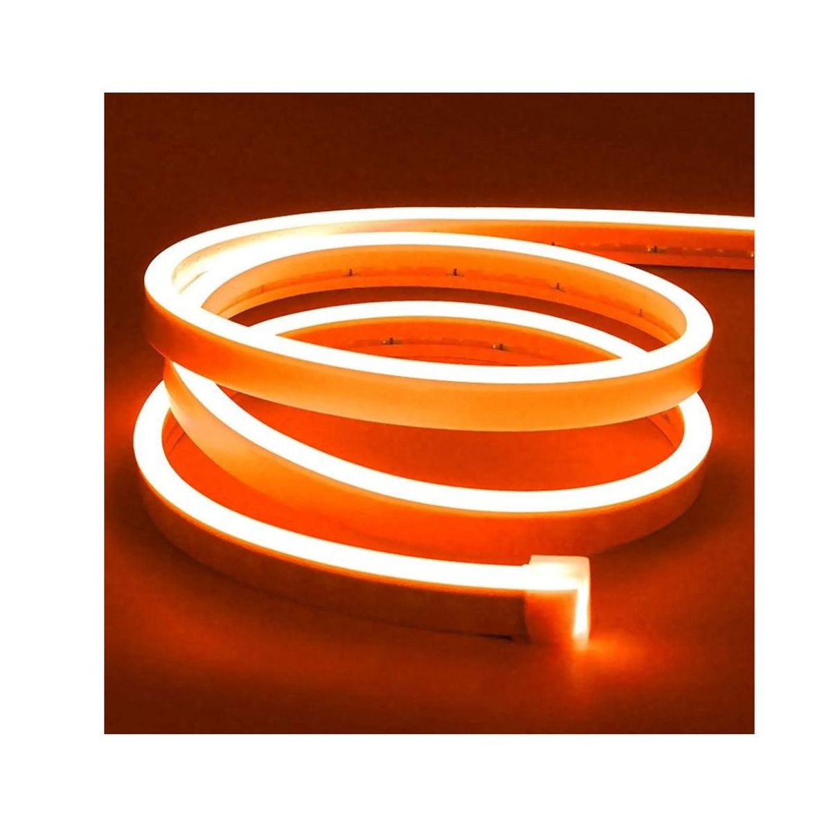 GENERICO - Cinta Led Neon Flexible Naranja Rollo de  50 metros 12v