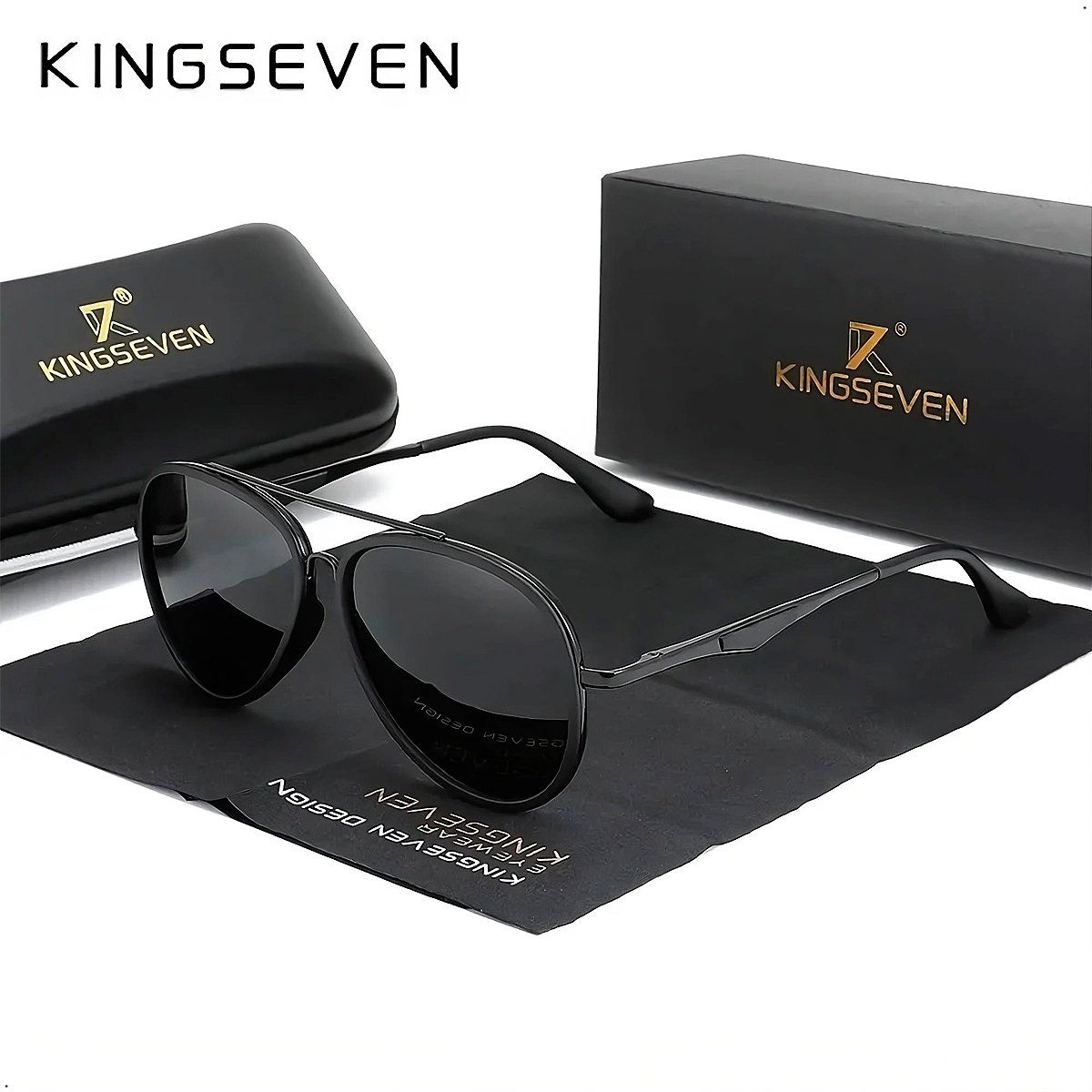 KINGSEVEN - Lentes de Sol Kingseven Modelo Aviador Proteccion UV 400