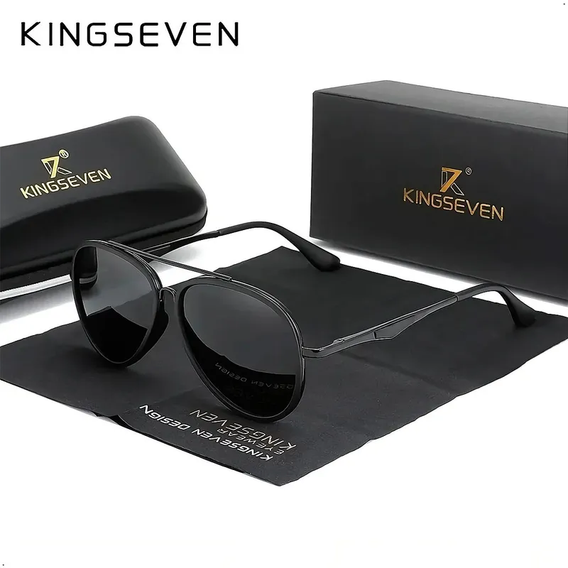 KINGSEVEN - Lentes de Sol Kingseven Modelo Aviador Proteccion UV 400