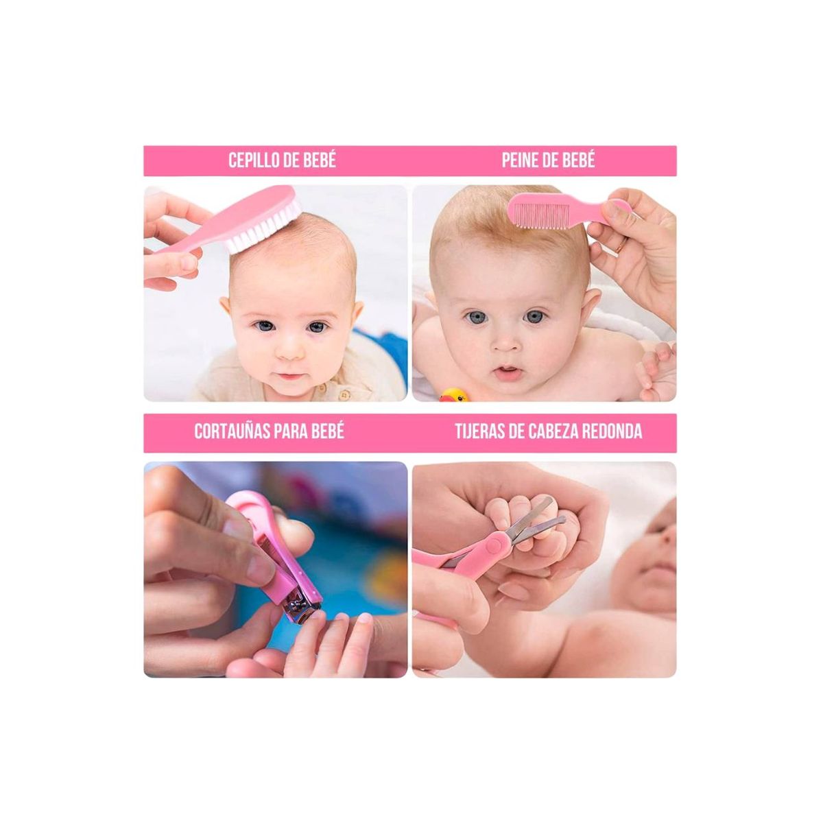 GENERICO - KIT DE CUIDADO DEL BEBÉ RECIÉN NACIDO -  ROSADO