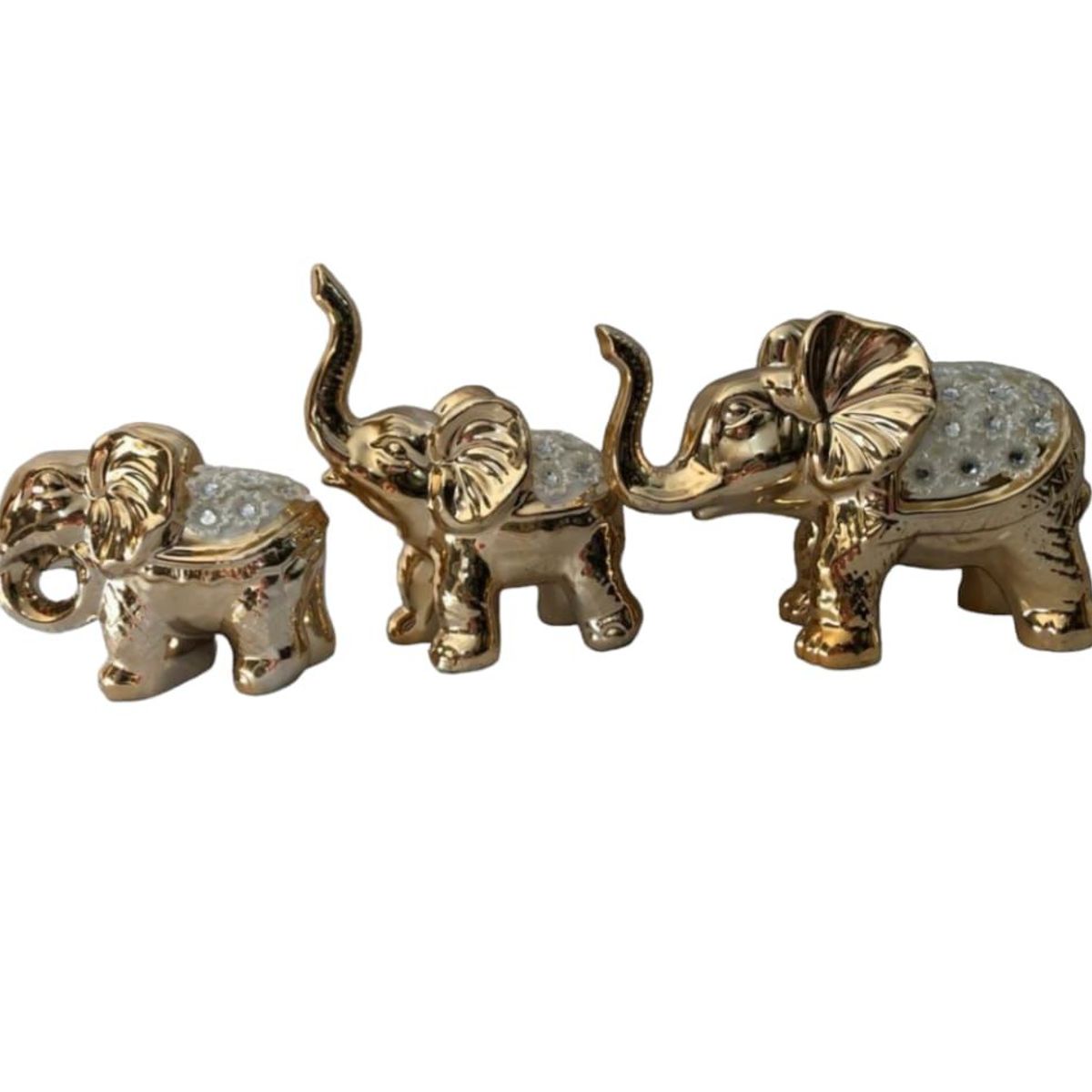 GENERICO - Adornos Set de 3 Elefantes.-