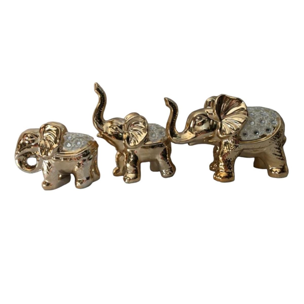GENERICO - Adornos Set de 3 Elefantes.-