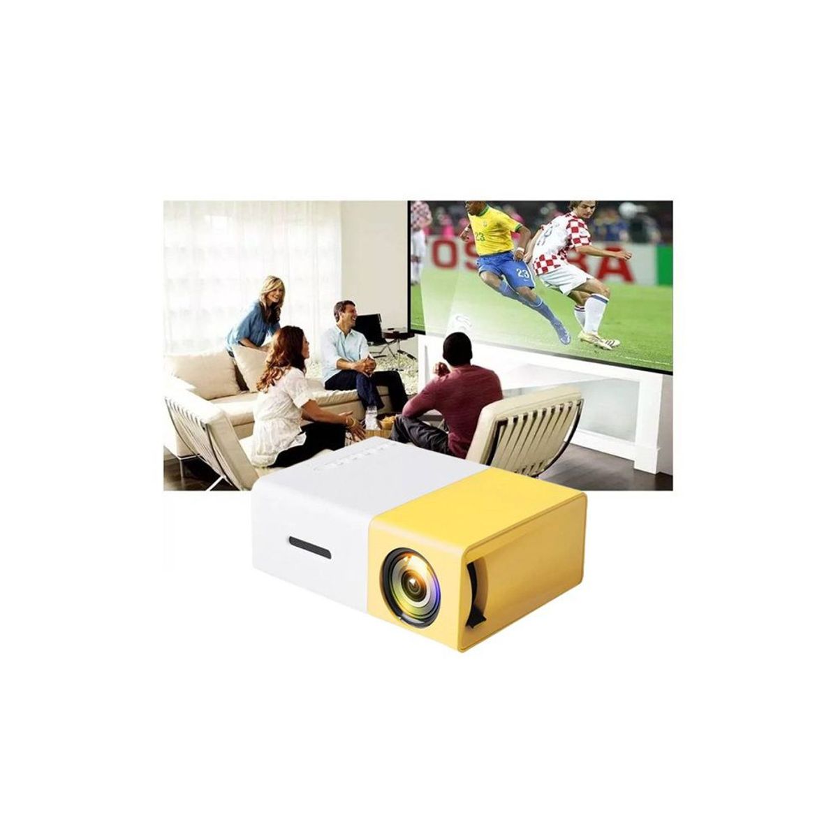 GENERICO - MINI PROYECTOR MULTIMEDIA PORTÁTIL 1080P LED HDMI USB SD