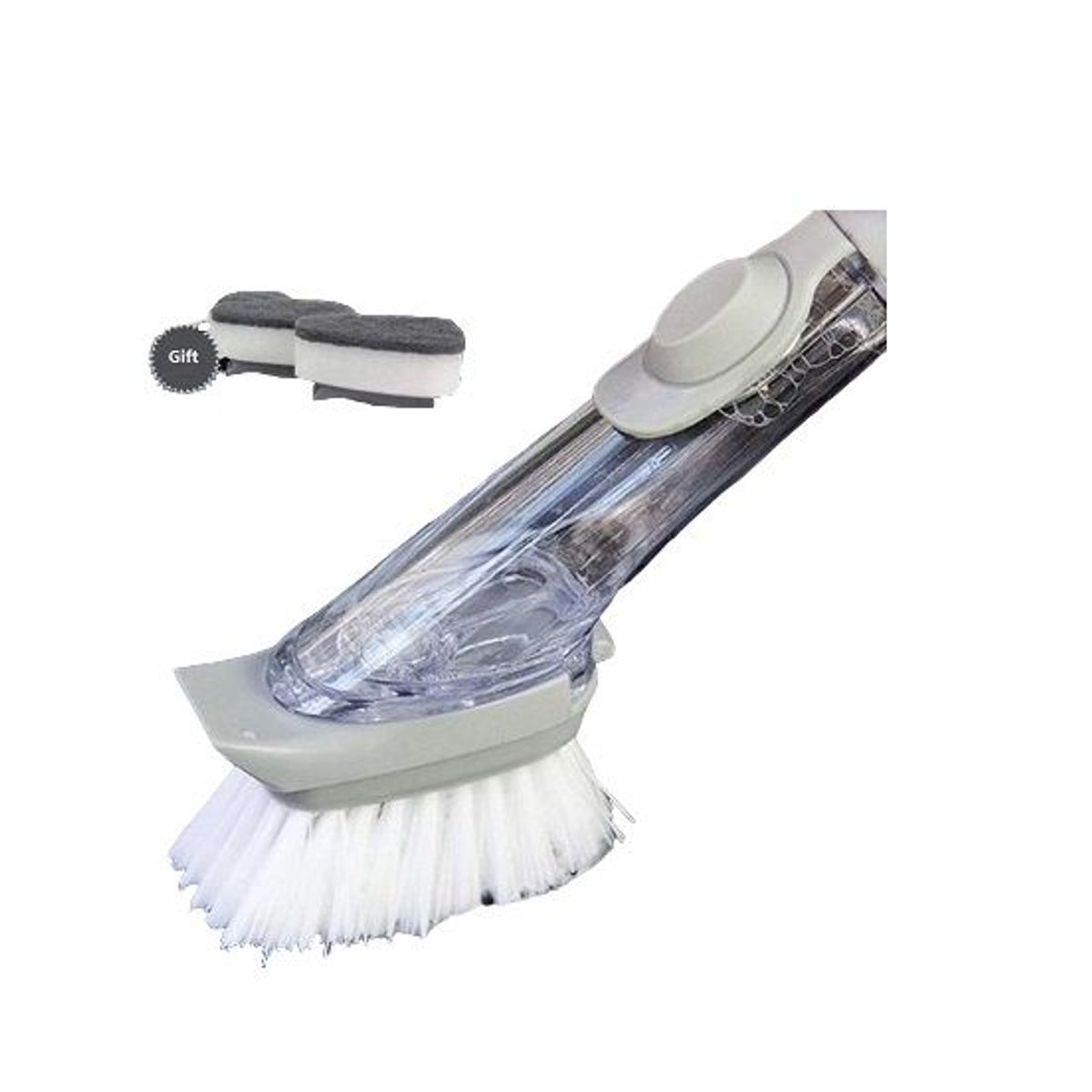 GENERICO - CEPILLO DE LIMPIEZA ESPONJA  LÍQUIDO DE DOBLE CABEZAL