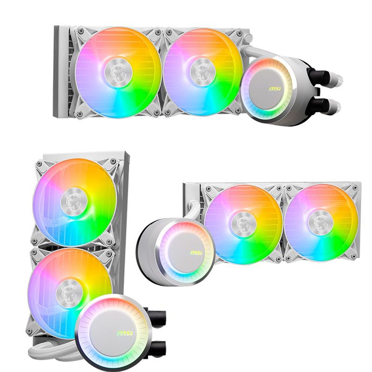 MSI - Refrigeracion líquida MSI MAG CORELIQUID E240 ventiladores 2 Blanco