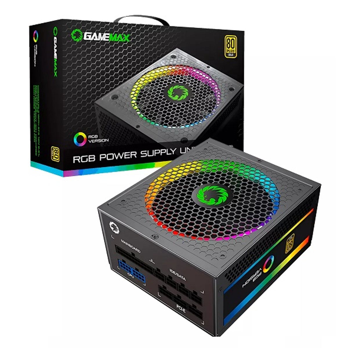 GAMEMAX - FUENTE RGB-550W GAMEMAX MODULAR 80 PLUS GOLD