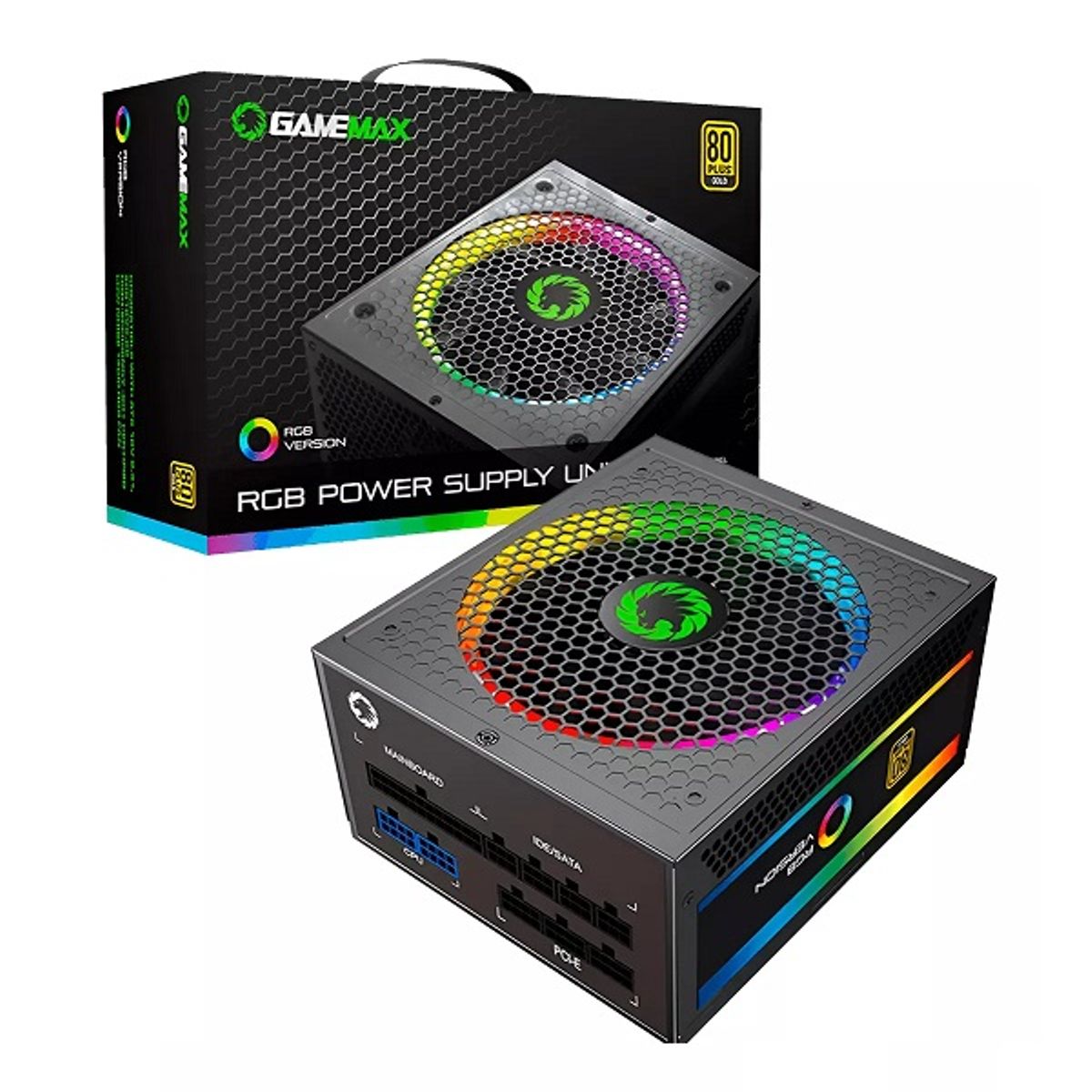 GAMEMAX - FUENTE RGB-550W GAMEMAX MODULAR 80 PLUS GOLD