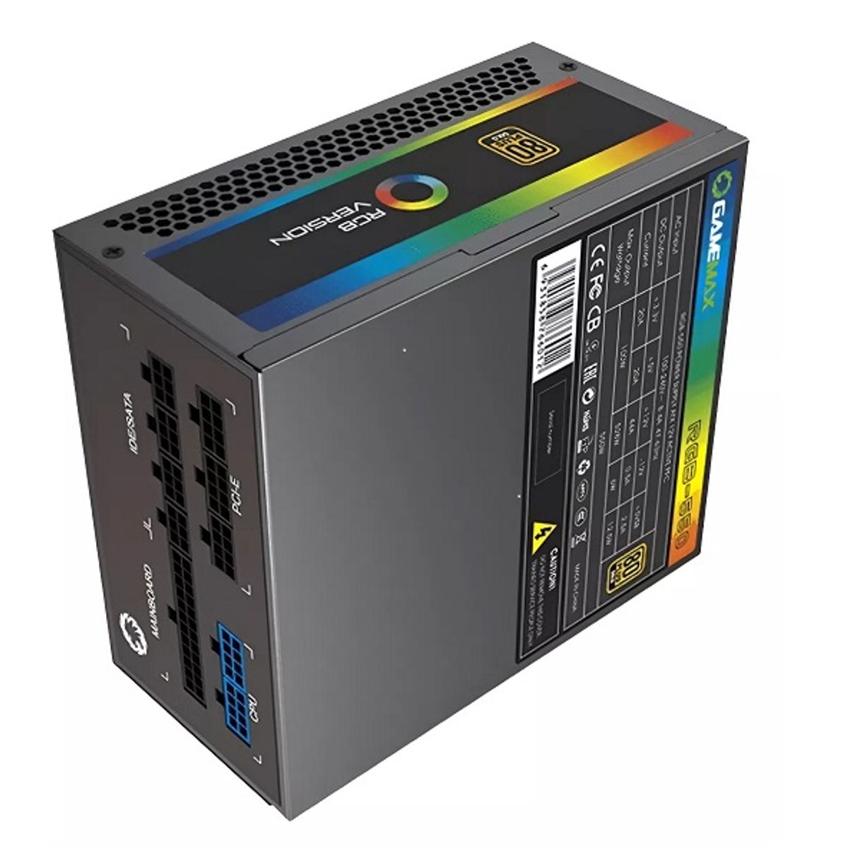 GAMEMAX - FUENTE RGB-550W GAMEMAX MODULAR 80 PLUS GOLD