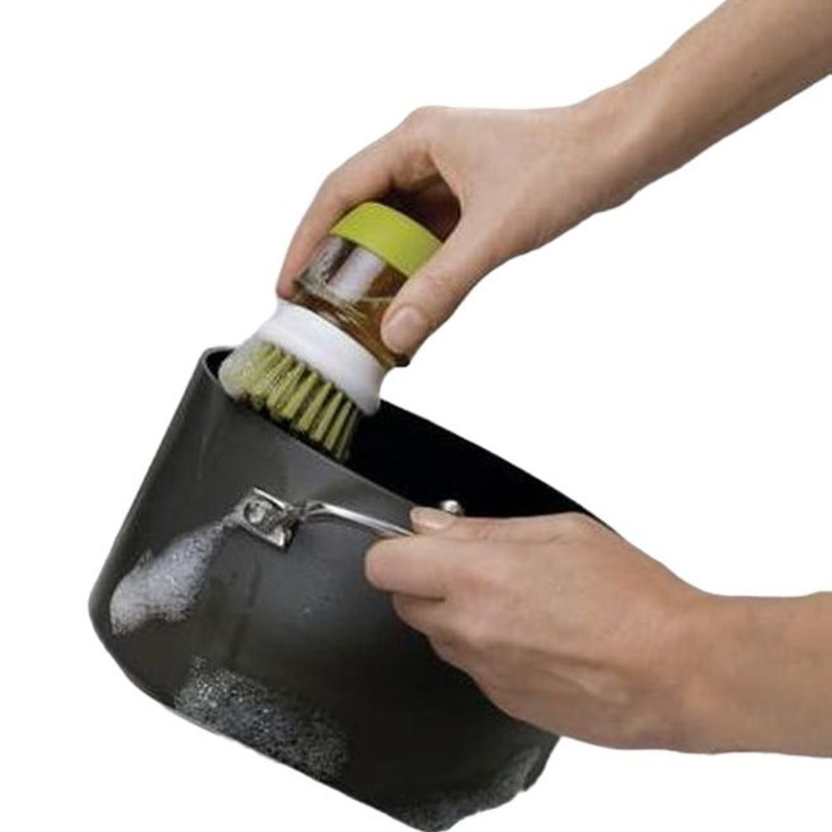 GENERICO - CEPILLO PARA FREGADERO GRIS CON EXFOLIANTE DE PALMA