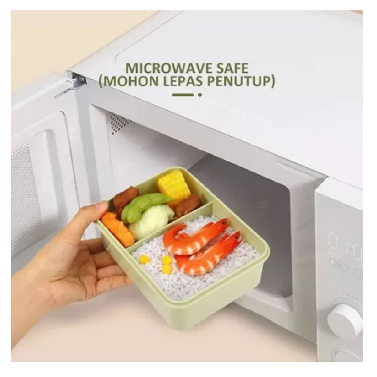 GENERICO - Táper Lunch Box Rectangular con Cubierto y Vaso Hermético Gris