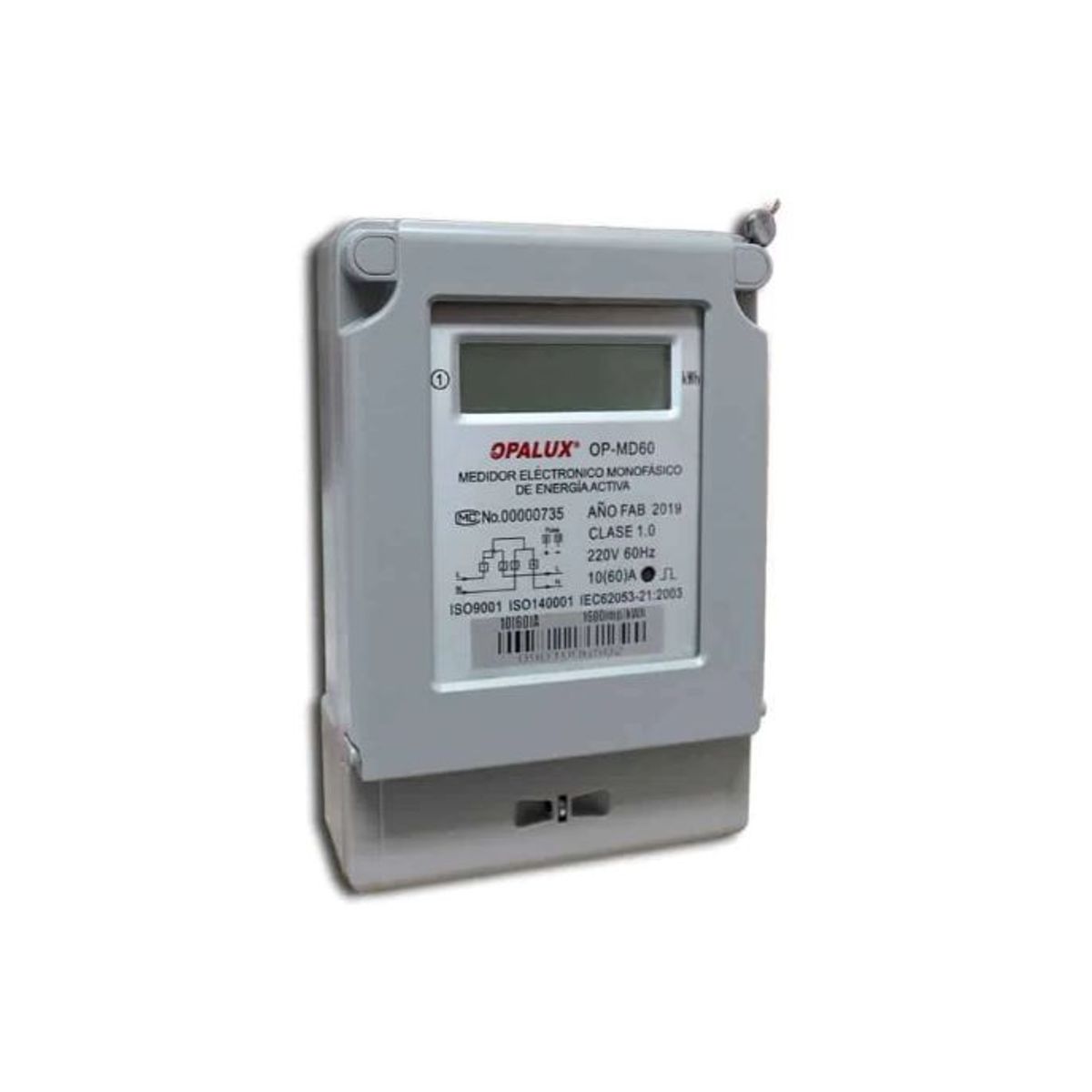 OPALUX - Medidor de Energía Monofásico Digital 220V OP-MD60 OPALUX