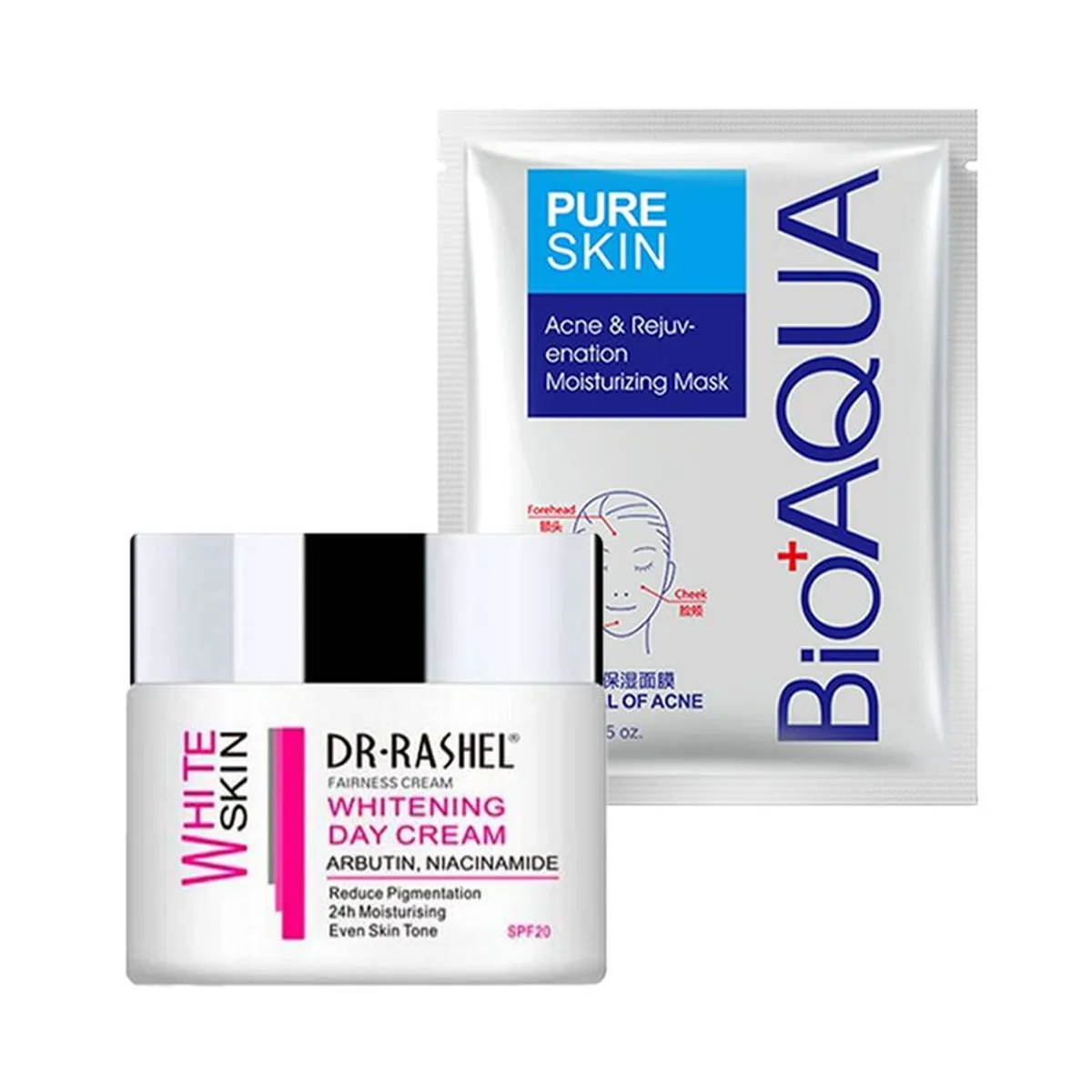 GENERICO - Crema Facial Blanqueadora de Dia + Mascarilla Facial Pure Skin