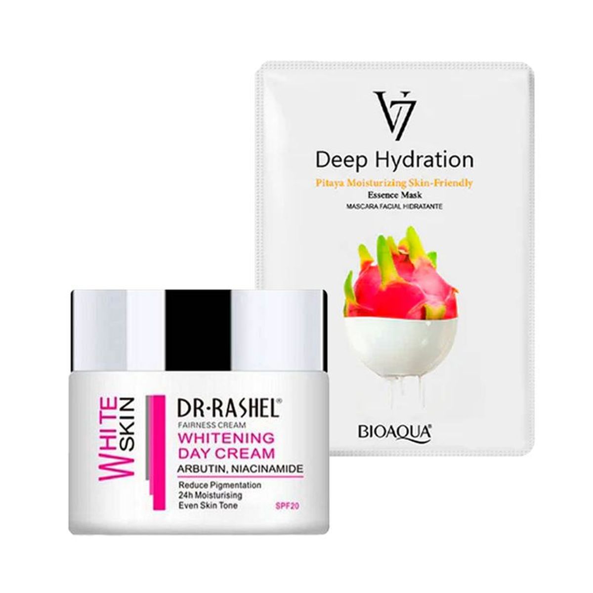 GENERICO - Crema Facial Blanqueador de Dia + Mascara Facial de Pitahaya