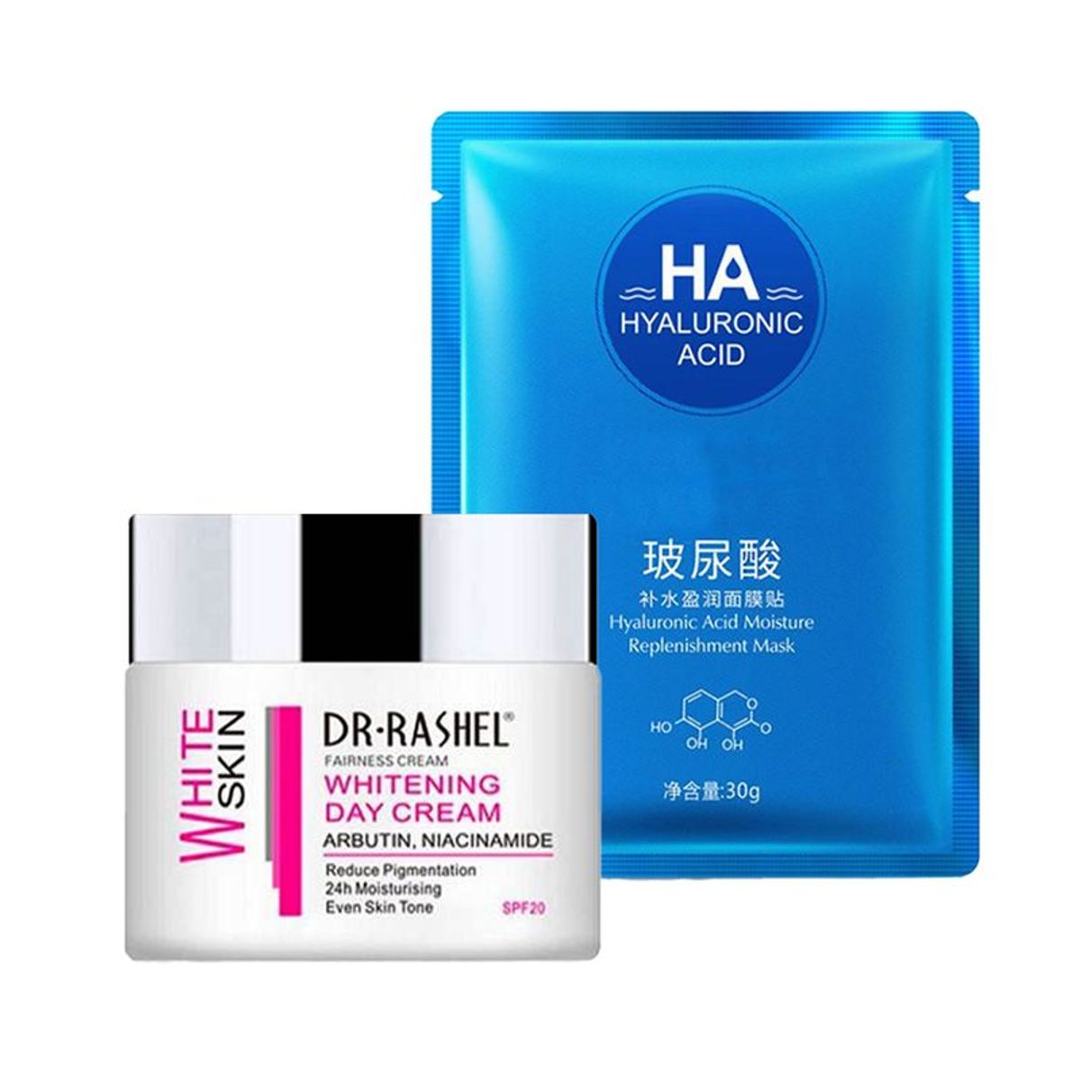 GENERICO - Crema Facial Blanqueadora de Dia + Mascarilla Facial HA