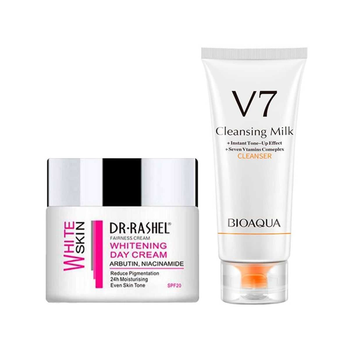 GENERICO - Crema Facial Blanqueadora de Dia + Crema Limpiadora de Leche