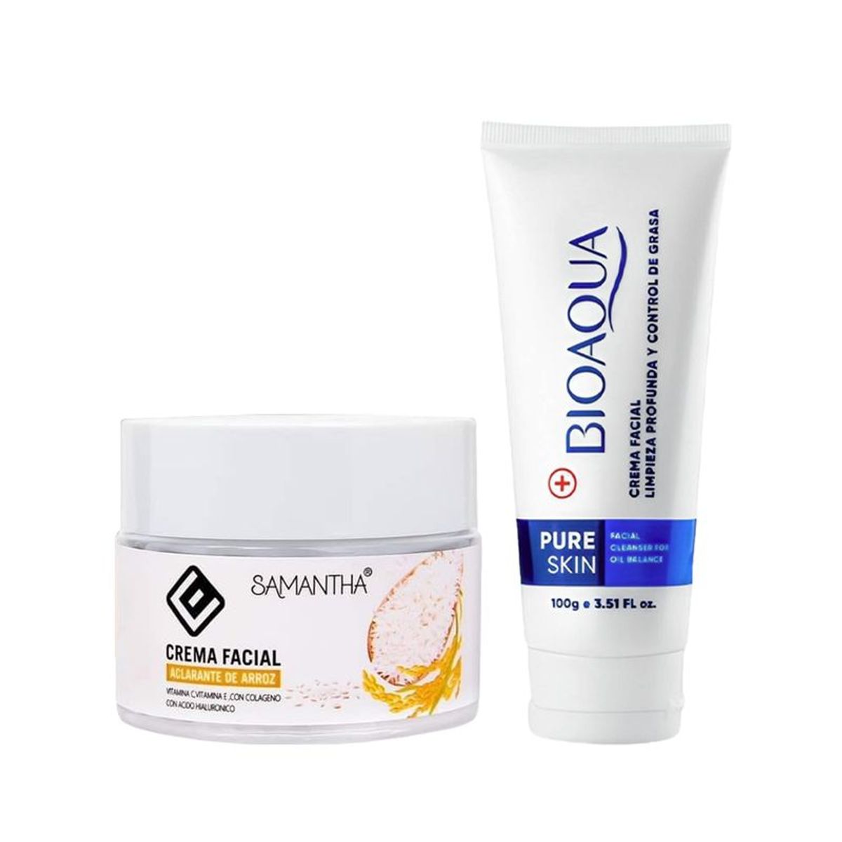 GENERICO - Crema Facial Extracto de Arroz + Crema Antiacné Pure Skin