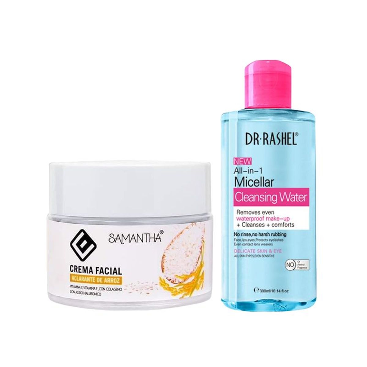 GENERICO - Crema Facial Extracto de Arroz + Agua Limpiadora Micelar