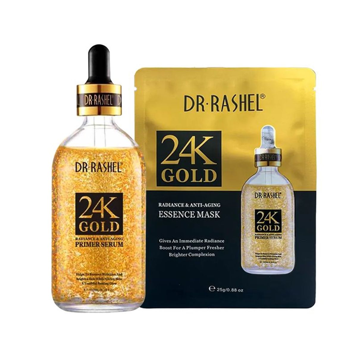 GENERICO - Suero Facial Antiarrugas 24k Oro + Mascara Antiedad 24k Gold