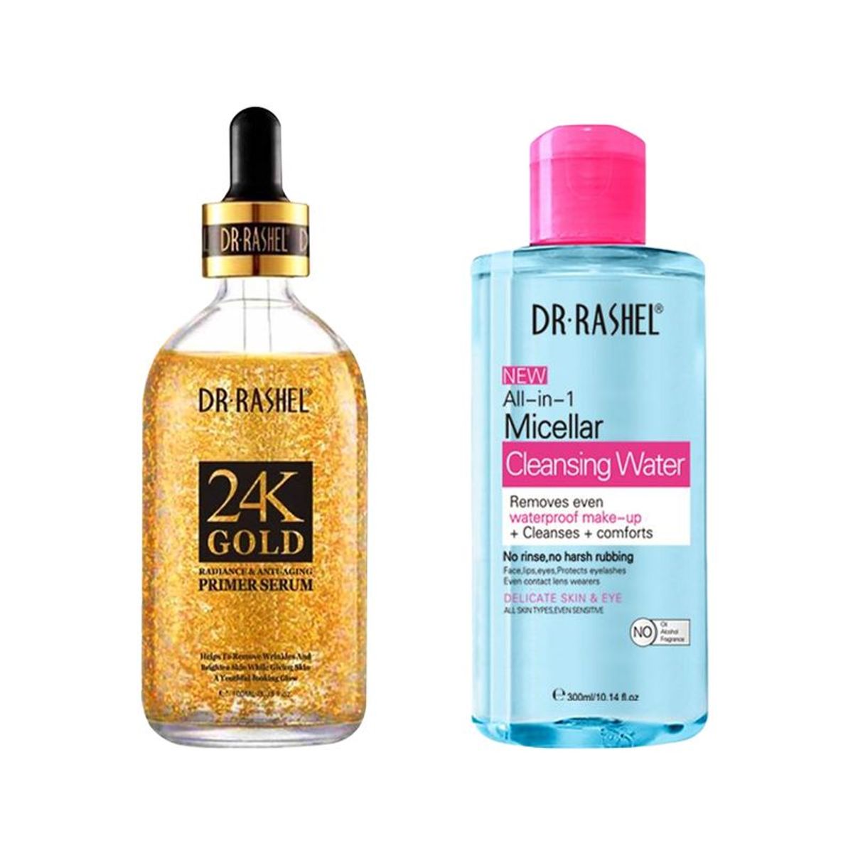 GENERICO - Suero Facial Antiarrugas 24k Oro + Agua Limpiadora Micelar