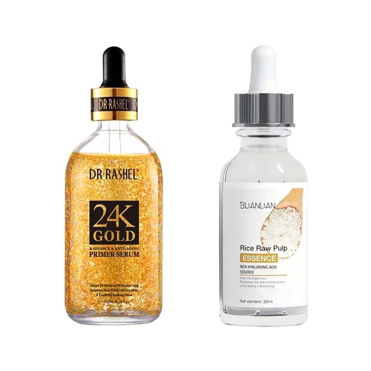GENERICO - Suero Facial Antiarruga 24k Oro + Serum Extracto de Arroz y AH