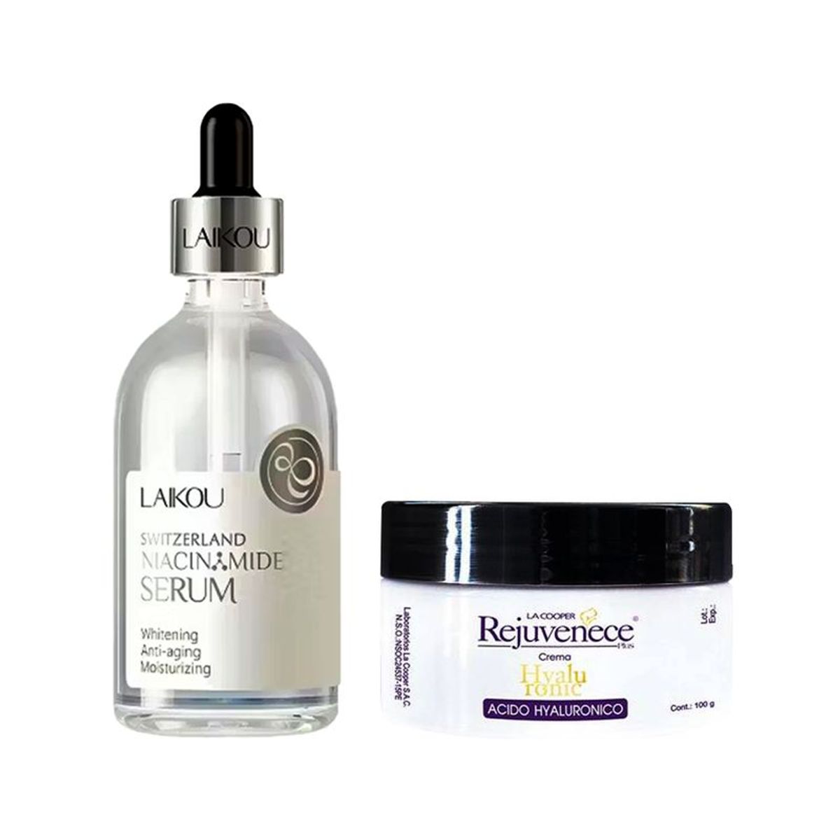 GENERICO - Serum Facial Niacinamida + Rejuvenece Plus Crema Hyalurónic