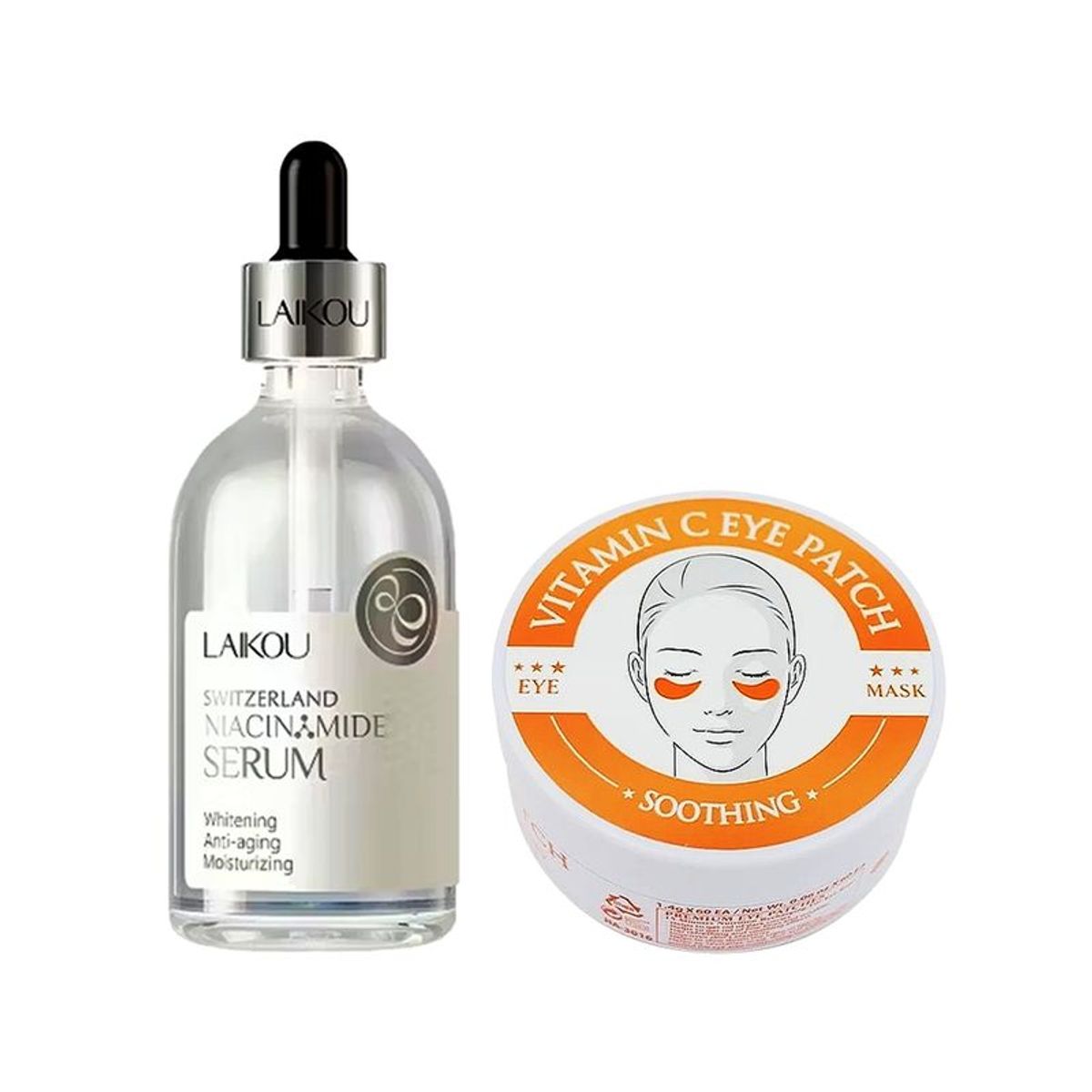 GENERICO - Serum Facial Niacinamida Antiacne + Parches de Ojos Vitamina C