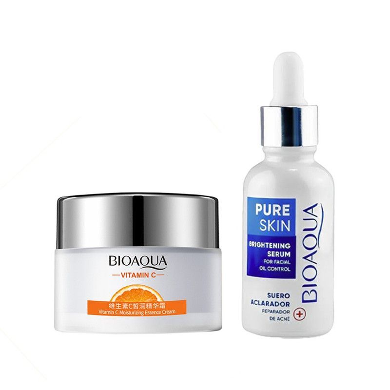 BIOAQUA - Crema Facial Hidratante Vitamina C + Serum Antiacné Pure Skin