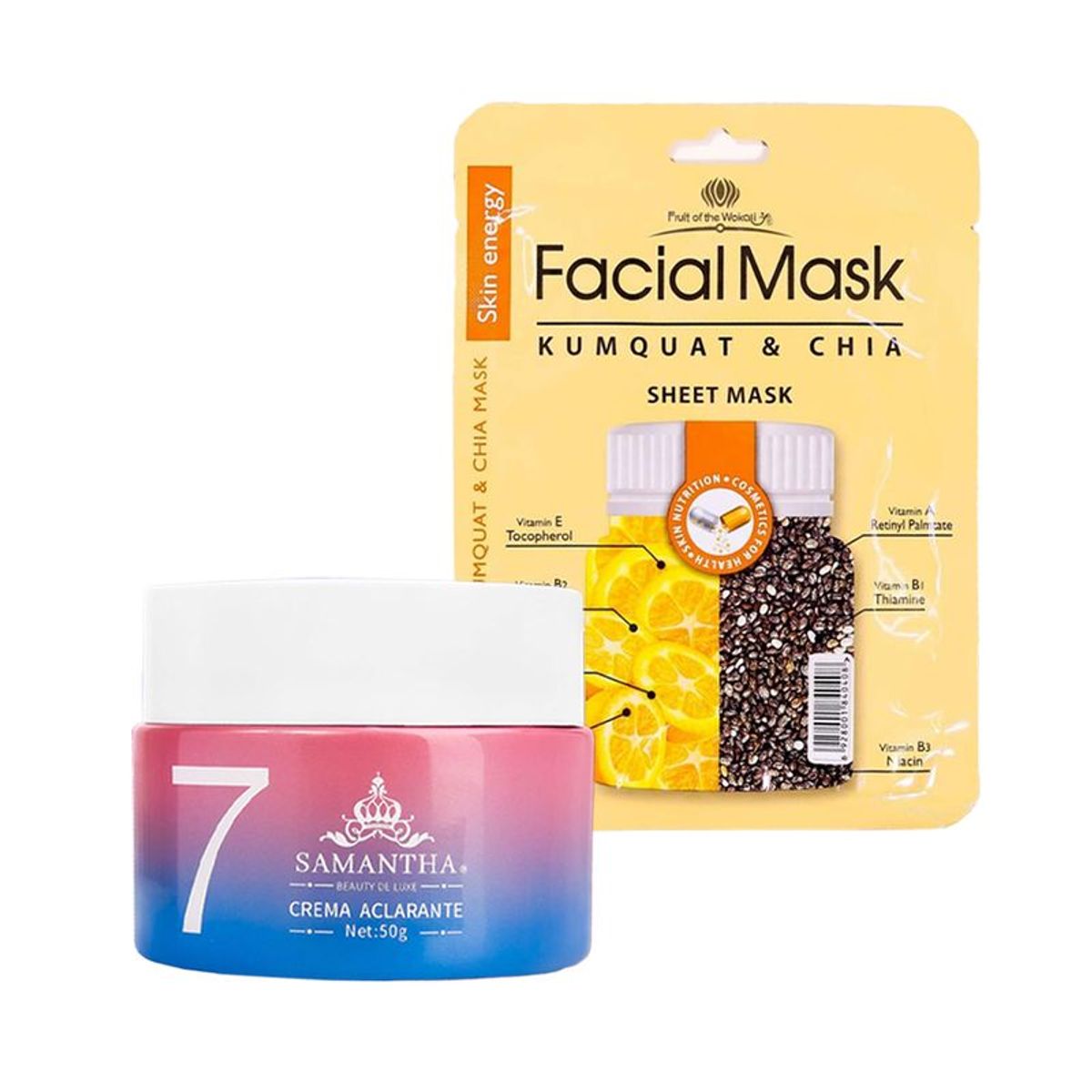 GENERICO - Crema Aclarante Facial + Máscara Facial de Kumquat y Chia
