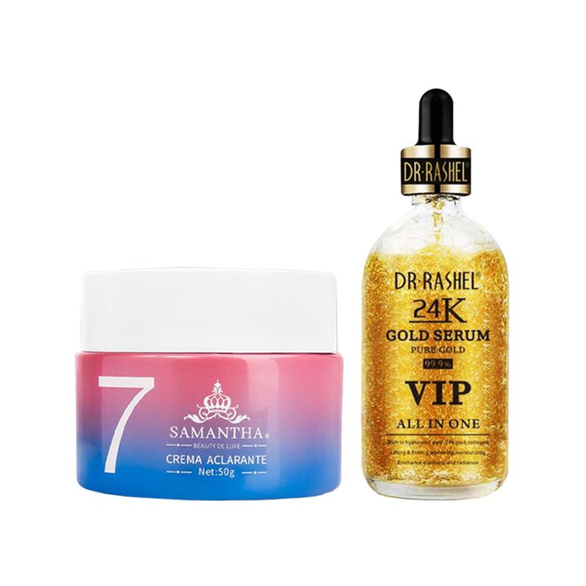 GENERICO - Crema Aclarante Facial + Suero Facial Blanqueador Oro 24K 99%