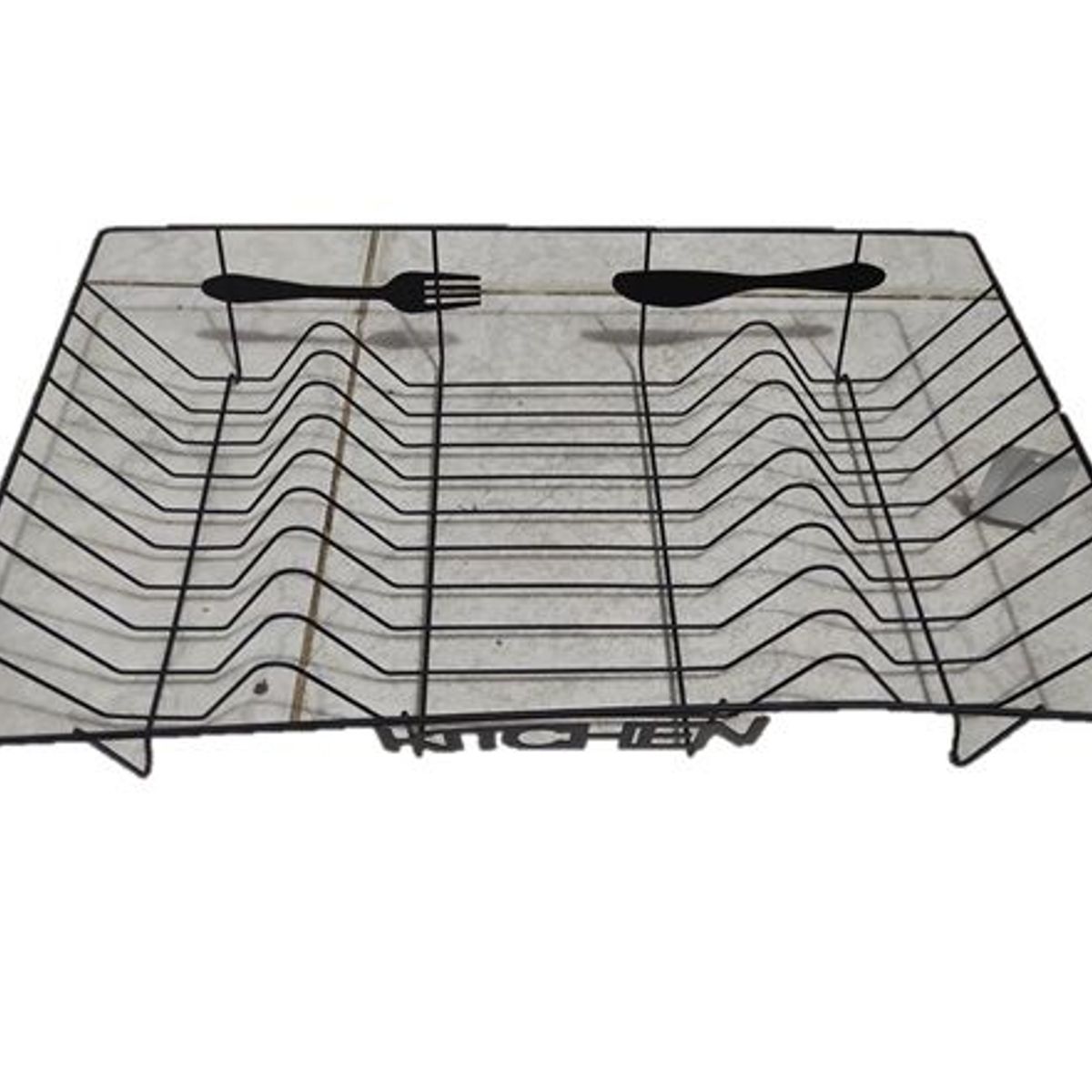 GENERICO - ESCURRIDOR DE PLATOS DE ALAMBRE DE METAL PARA CUBIERTOS