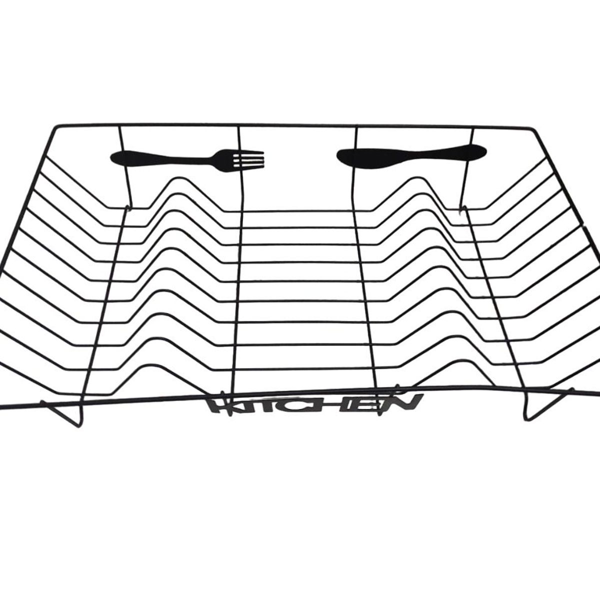 GENERICO - ESCURRIDOR DE PLATOS DE ALAMBRE DE METAL PARA CUBIERTOS - BLANCO