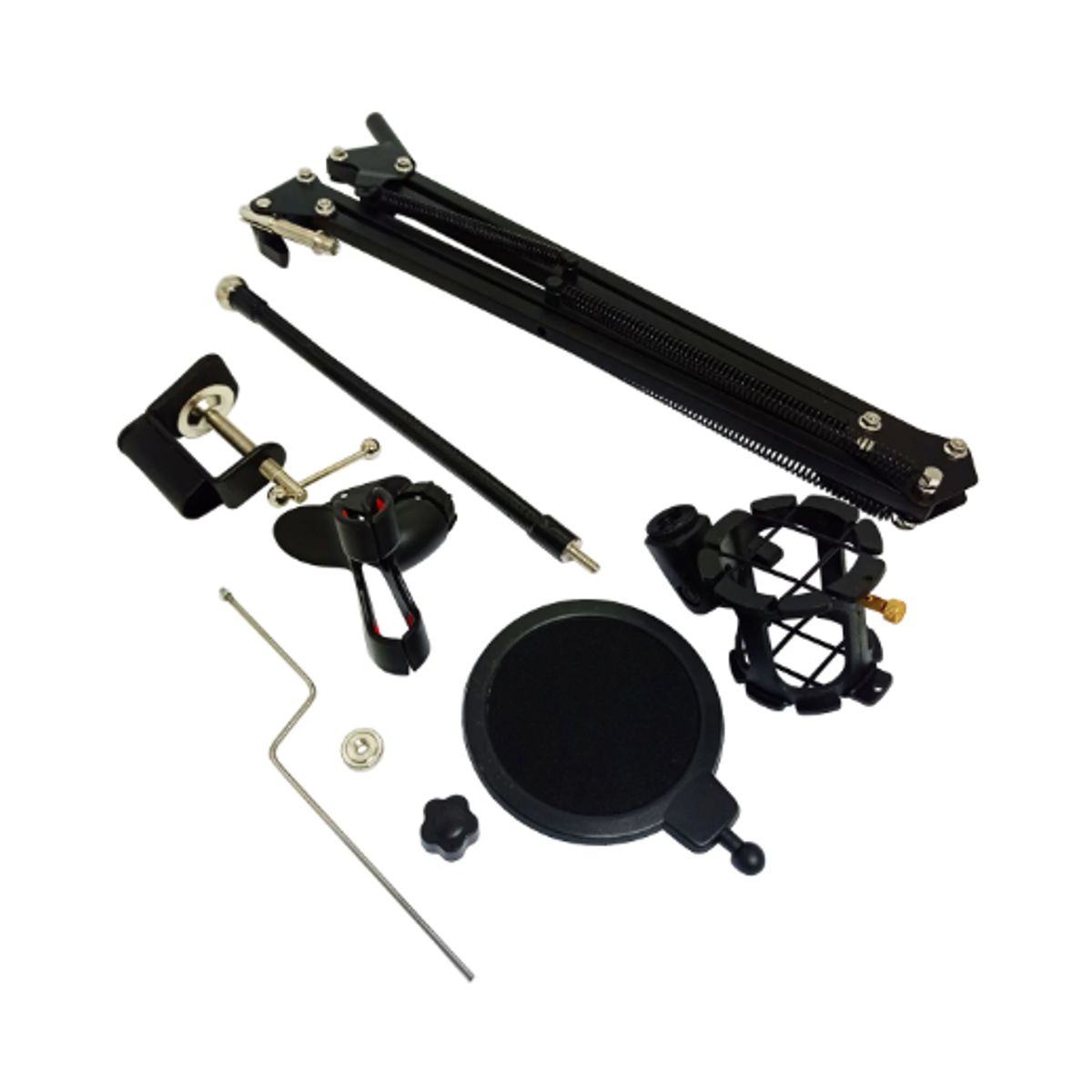 GENERICO - Brazo Articulado Para Micrófono condensador y CPorta Celular MS-01