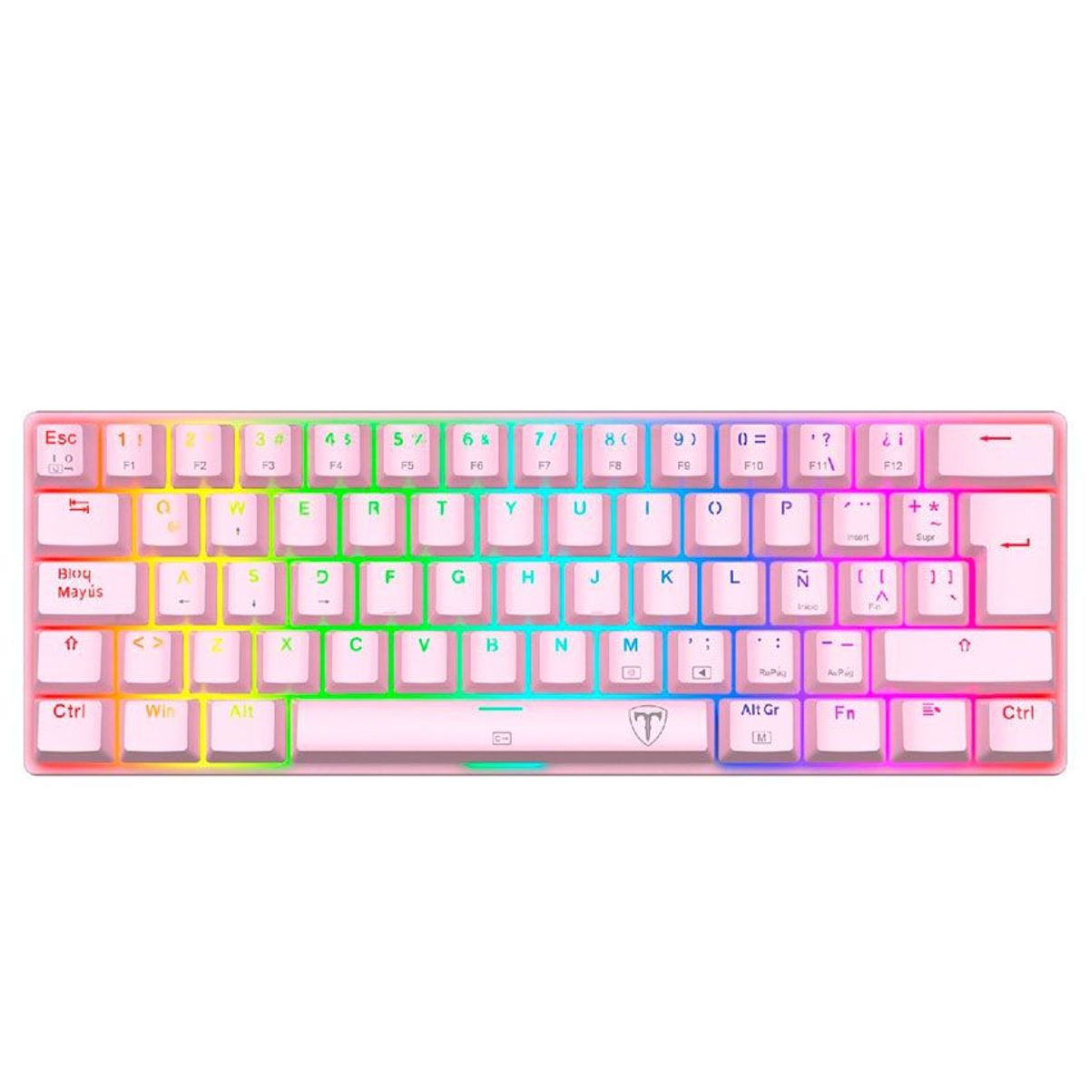 T-DAGGER - Teclado Mecánico T-Dagger ARENA T-TGK321P-RGB-SP Rosa