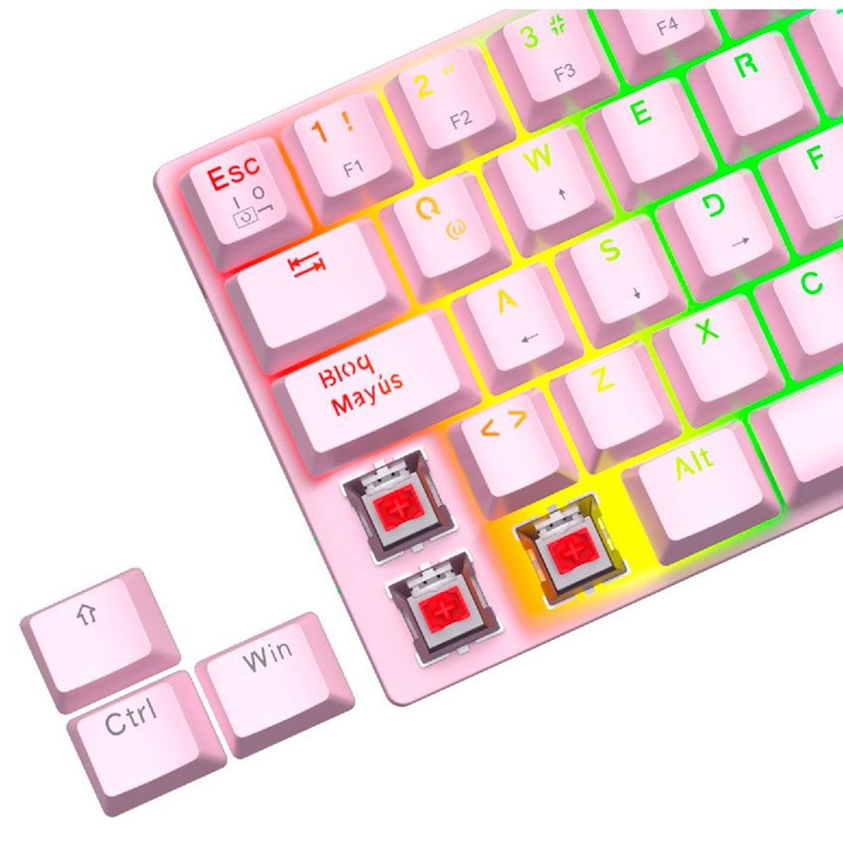 T-DAGGER - Teclado Mecánico T-Dagger ARENA T-TGK321P-RGB-SP Rosa