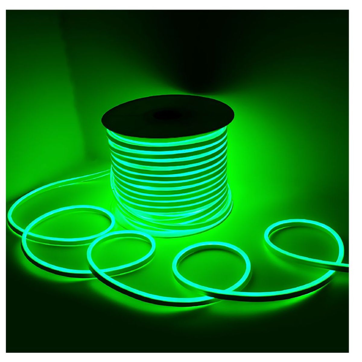 GENERICO - Cinta Led Neon Flexible Verde Rollo de  50 metros 12v