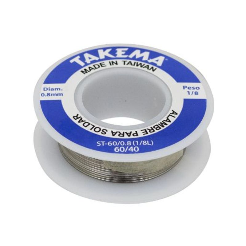 TAKEMA - Rollo de Estaño 6040 08mm 18 Libra ST-600818L TAKEMA